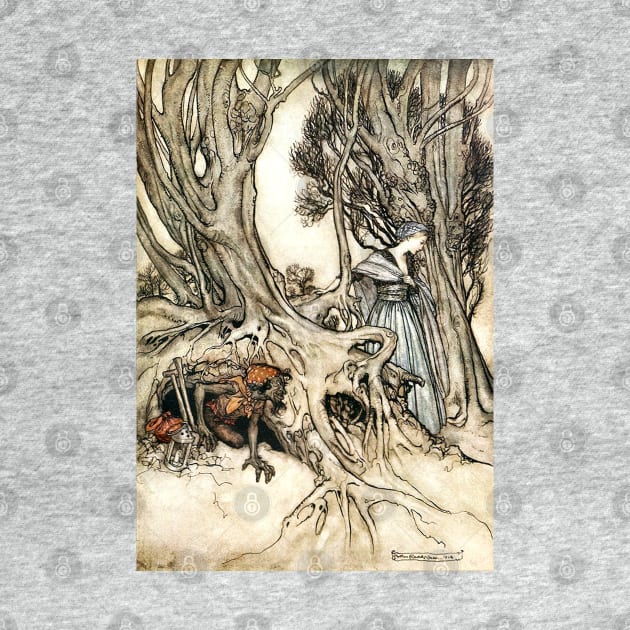 Fairy of the Mine - Comus, Arthur Rackham by forgottenbeauty